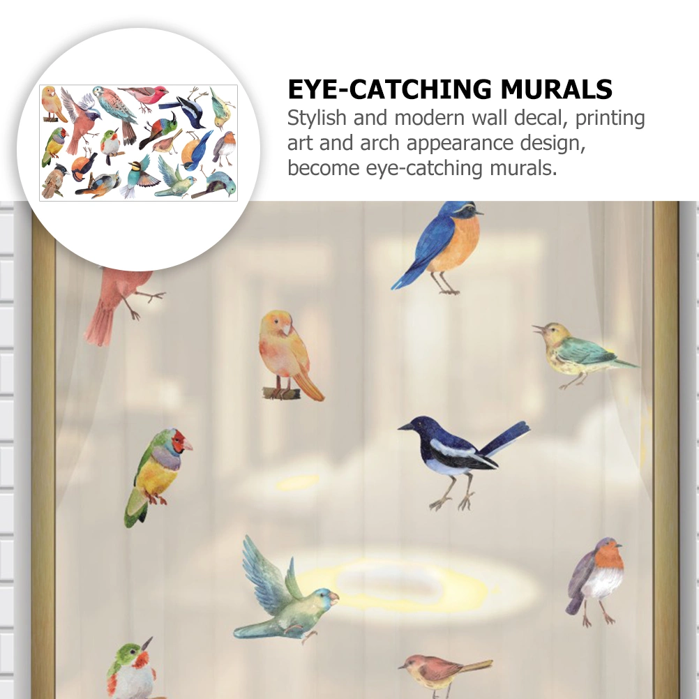 1 Sheet Removable Bird Sticker DIY Wall Decal Peel and Stick Bird Sticker