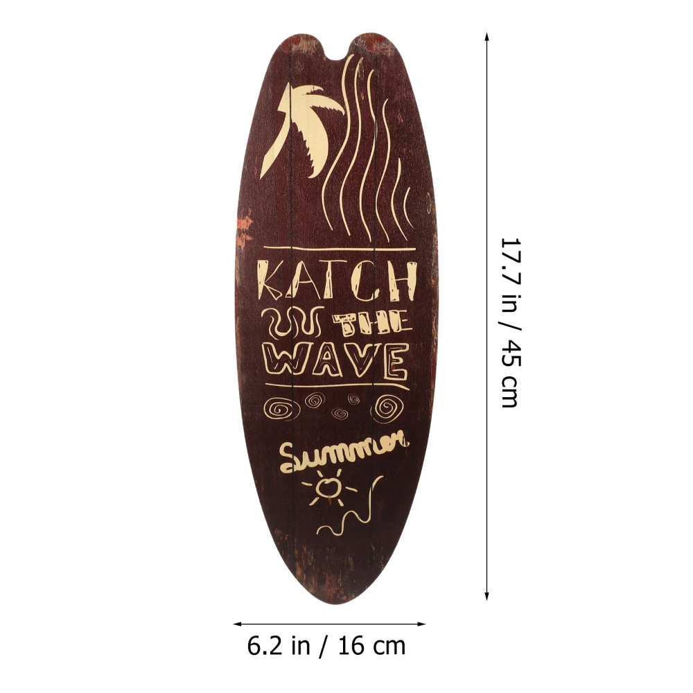 Decorative Summer Theme Surfboard Decor Widely-used Party Bar Wall Pendant Wooden Surfboard Sign