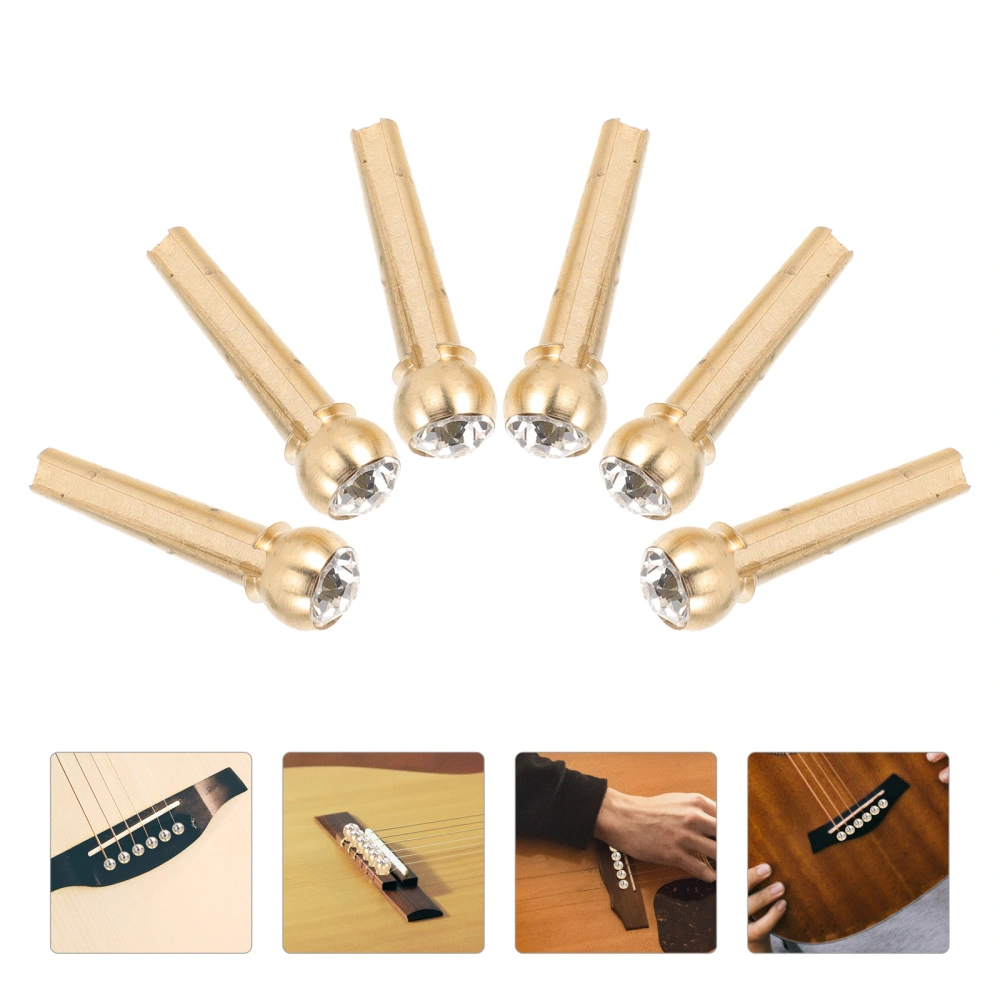 6pcs Acoustic Guitar Bridge Pins Replacement Professional Guitar Tuning Pins