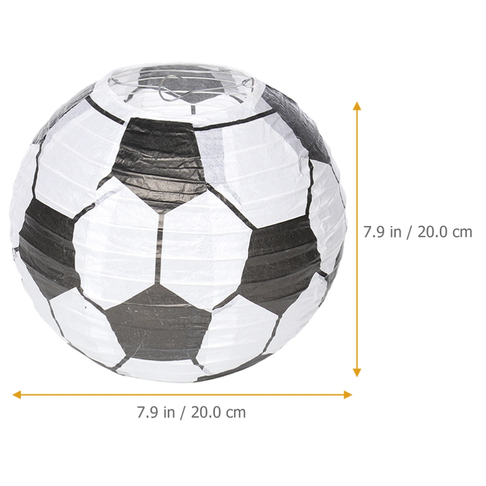 3pcs Handcraft Football Lantern Creative Paper Lantern Handheld Football Lantern Party Decor