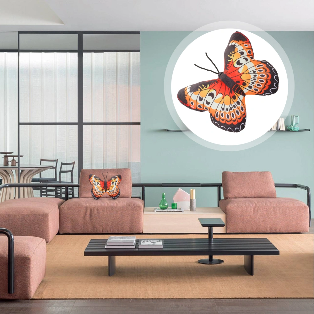 3D Simulated Butterfly Throw Pillow Adorable Butterfly Stuffed Decorative Butterfly Throw Pillow