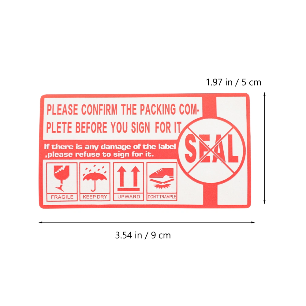 1 Roll Shipping Package Warning Labels Packing Sealing Stickers Adhesive Decals