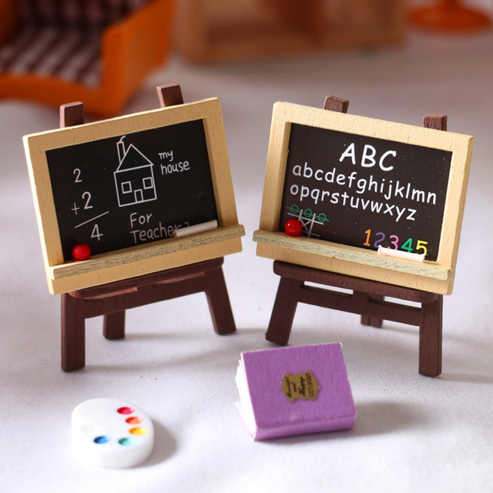 3Pcs Adorable Doll Blackboards Wear-resistant Children Toys Decorative Blackboard Models