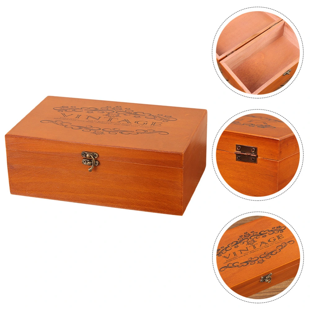 Vintage Style Wooden Storage Box Household Wooden Trinket Jewelry Storage Case Sundries Organizer