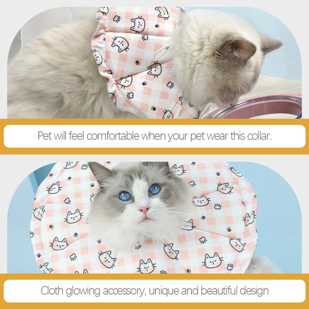 Cat Cone Collar Cat Dog Recovery Collar Decorative Cat Cone Collar Adjustable After Surgery Cat Collar