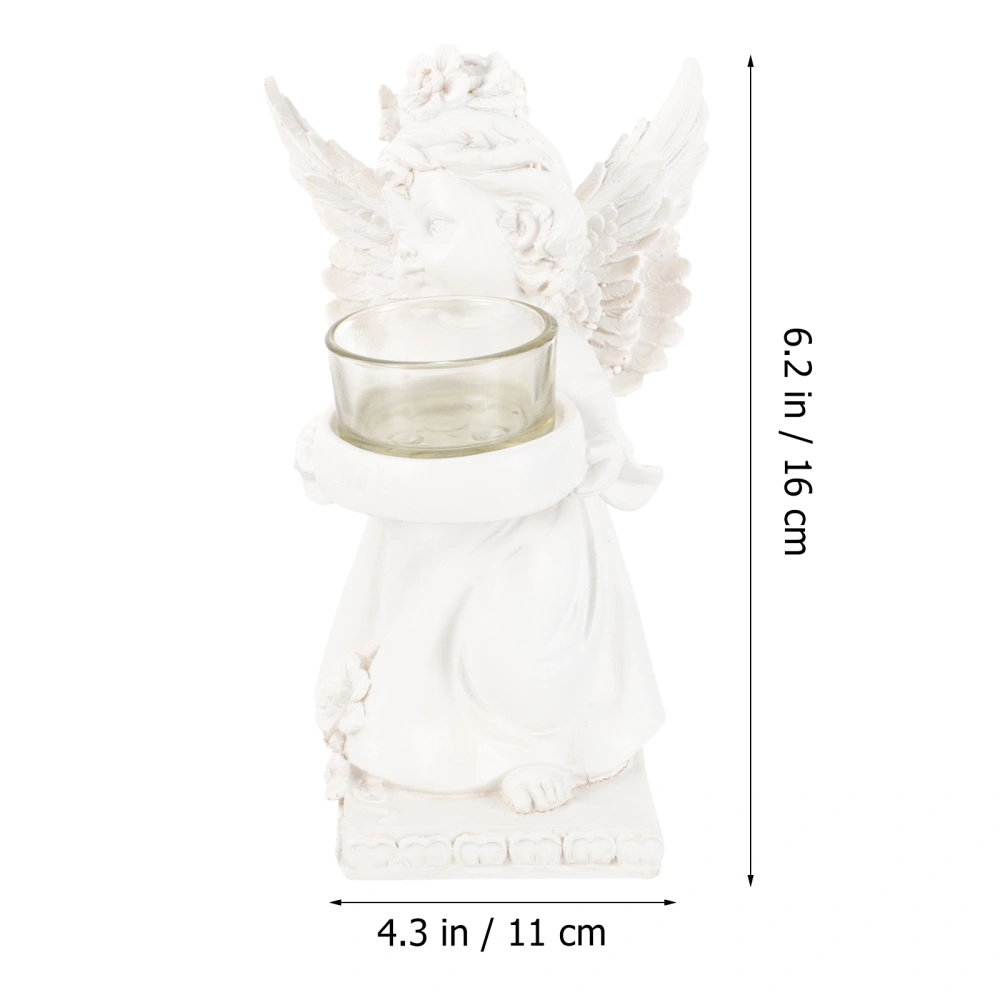 Angel Candlestick Resin Candle Holder Ornament Party Candle Holder Desktop Decor