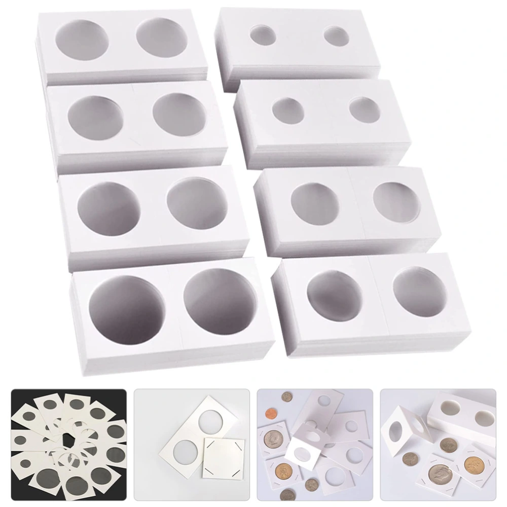 400Pcs Transparent Coin Holders Convenient Coin Clips Coin Holders Paper Coin Organizer