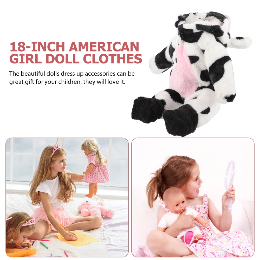 1 Set Doll Clothing Pajamas Doll Decorative Cow Pajamas Doll Cow Costume with Shoes