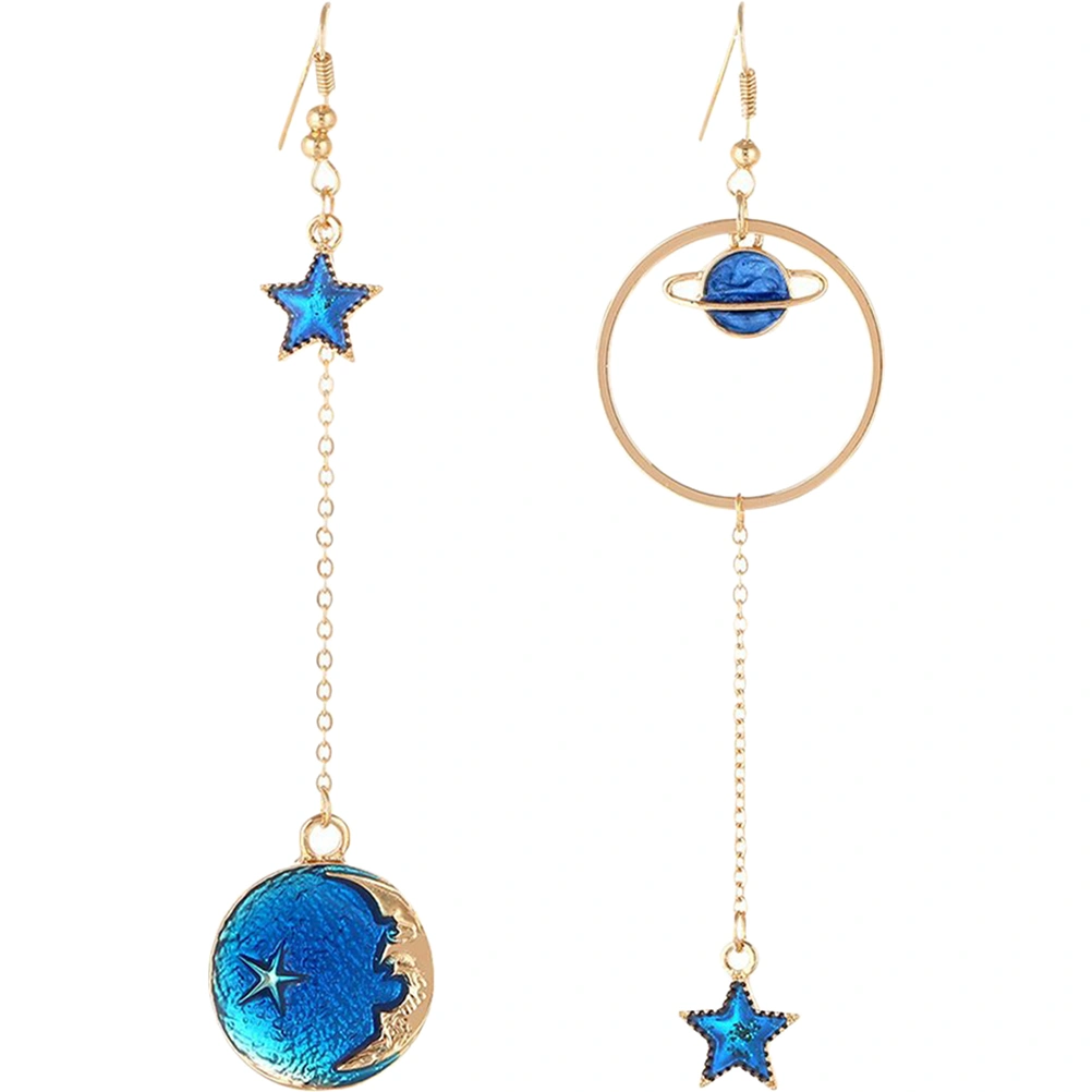 1 Pair Asymmetric Star and Moon Earrings Dangle Earrings Jewelry  Star Moon Earrings