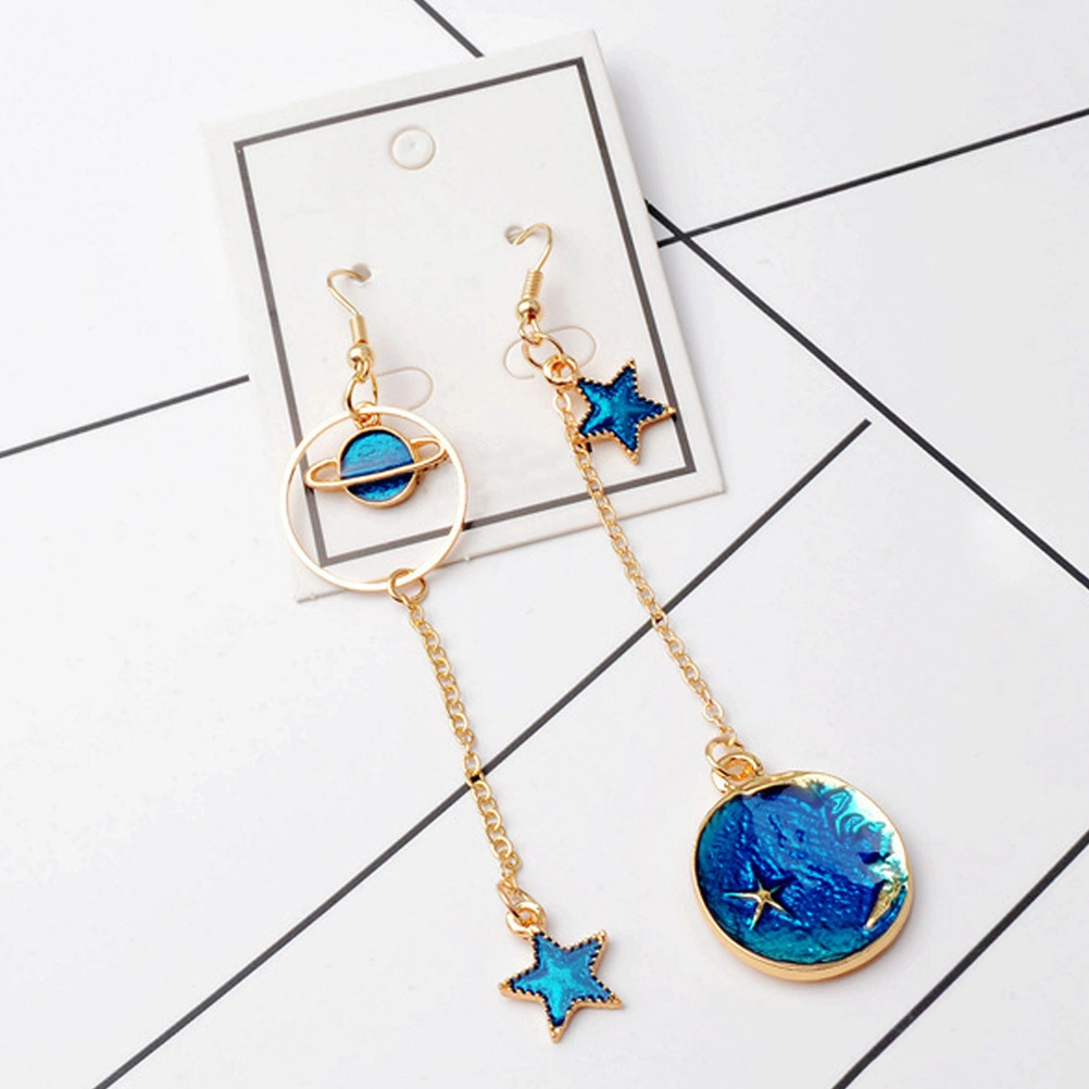 1 Pair Asymmetric Star and Moon Earrings Dangle Earrings Jewelry  Star Moon Earrings