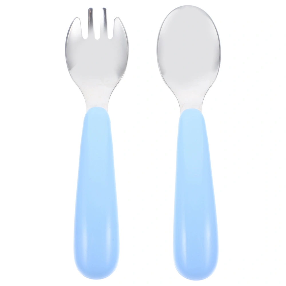 1 Set of Children Fork Spoon Kids Dining Tableware for Home Children Eating Gadget