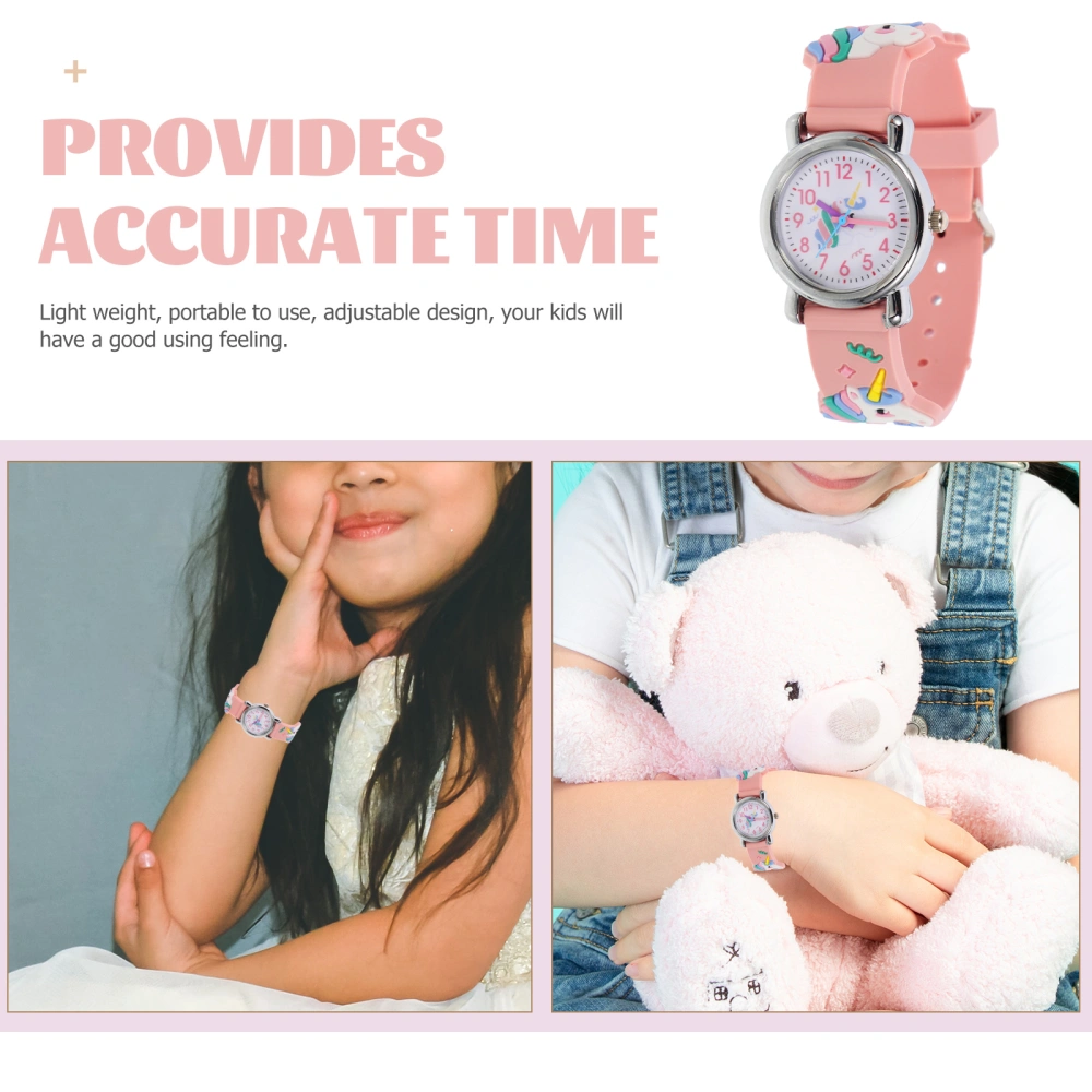 Decorative Silicone Kids Wrist Watch Cartoon Unicorn Kids Watch Lovely Mechanical Watch For Students