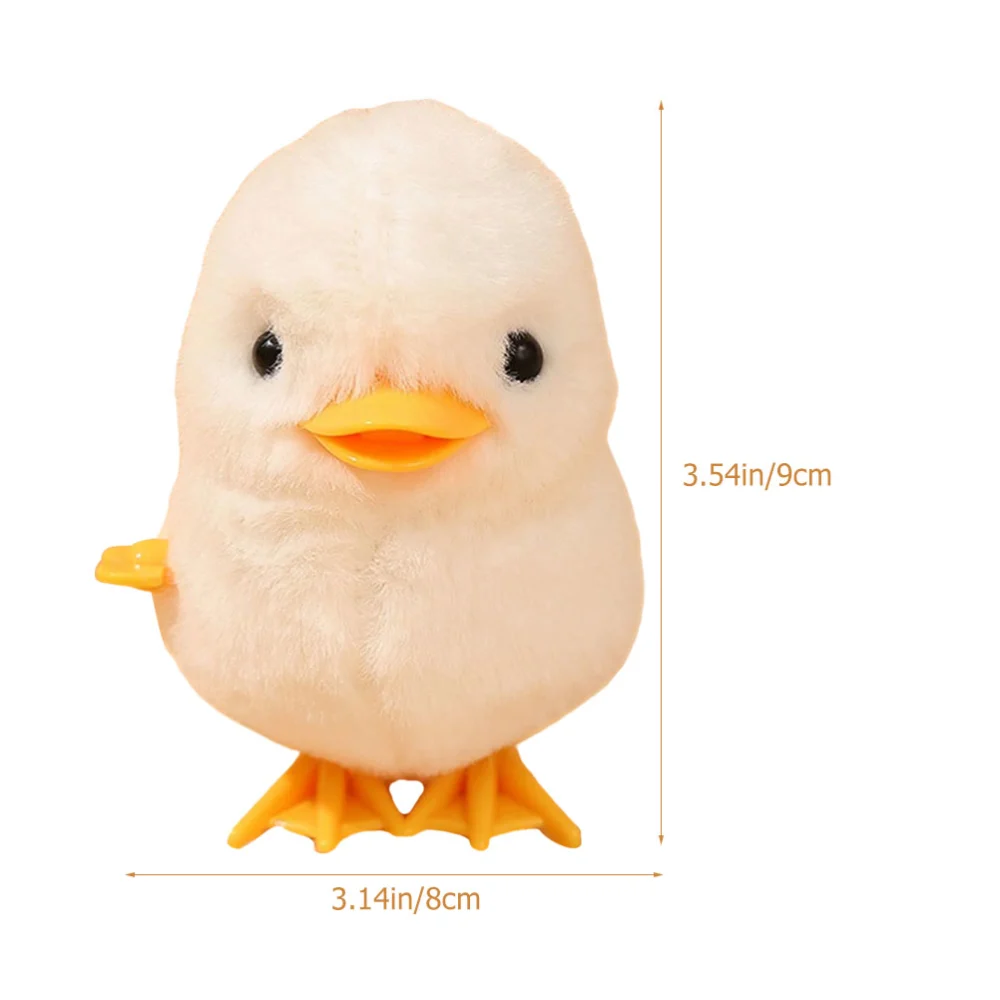 Plush Chicken Clockwork Jumping Toy Wind Up Jumping Toy Simulation Chicken Toy