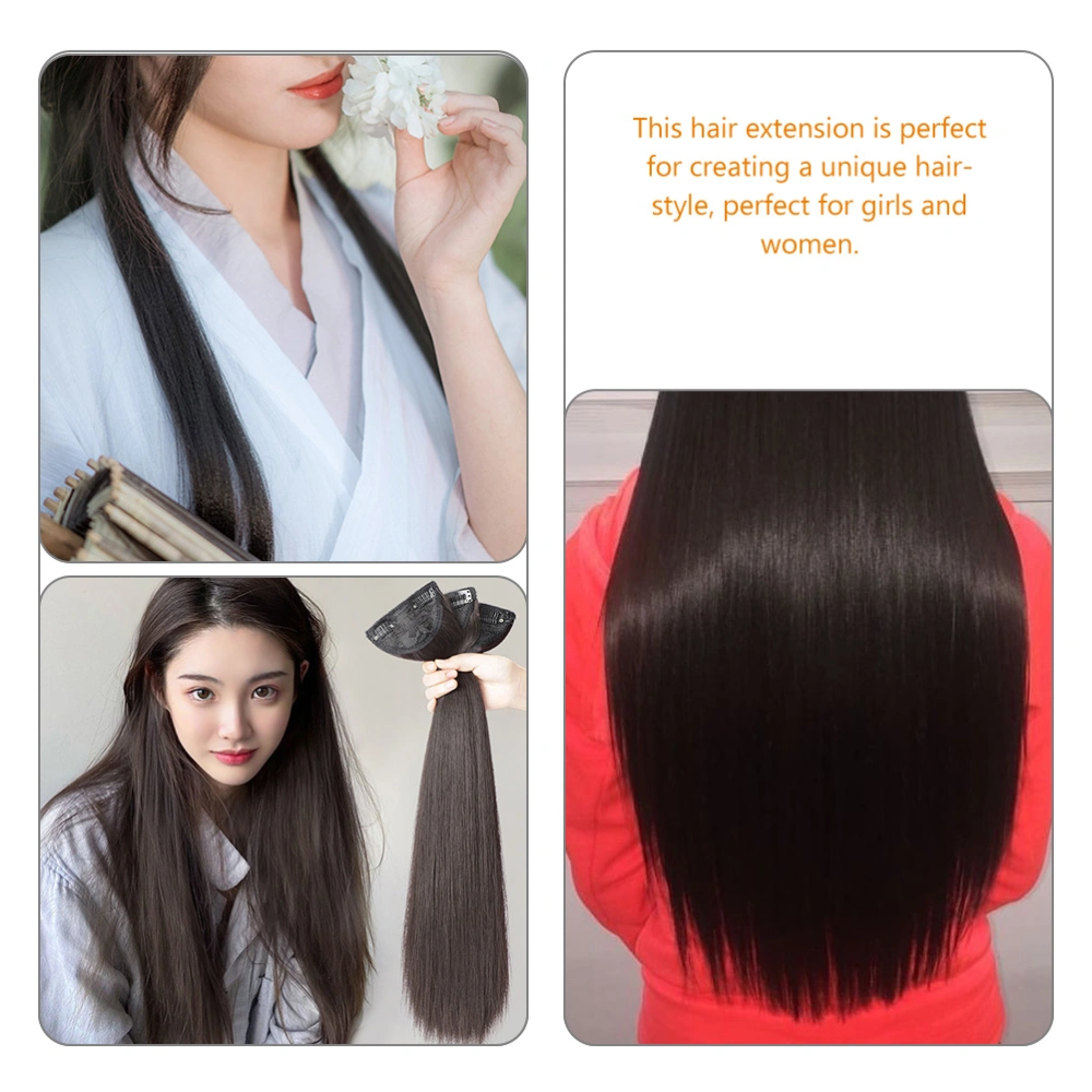 Synthetic Hair Piece Long Straight Clip In Hair Extension Women Hairstyle Accessory