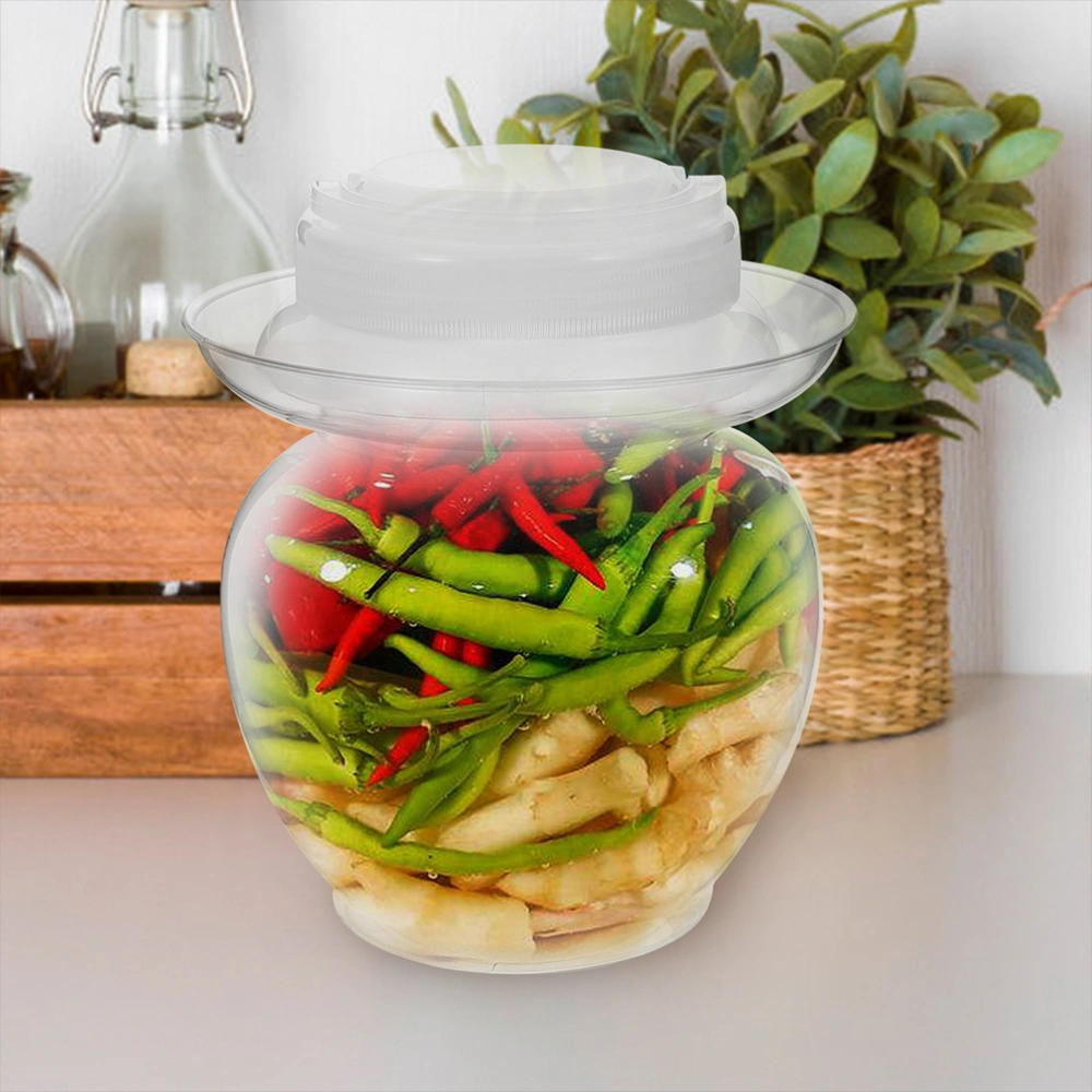 2Pcs Transparent Pickle Jars Multi-function Storage Jars Household Pickle Holders