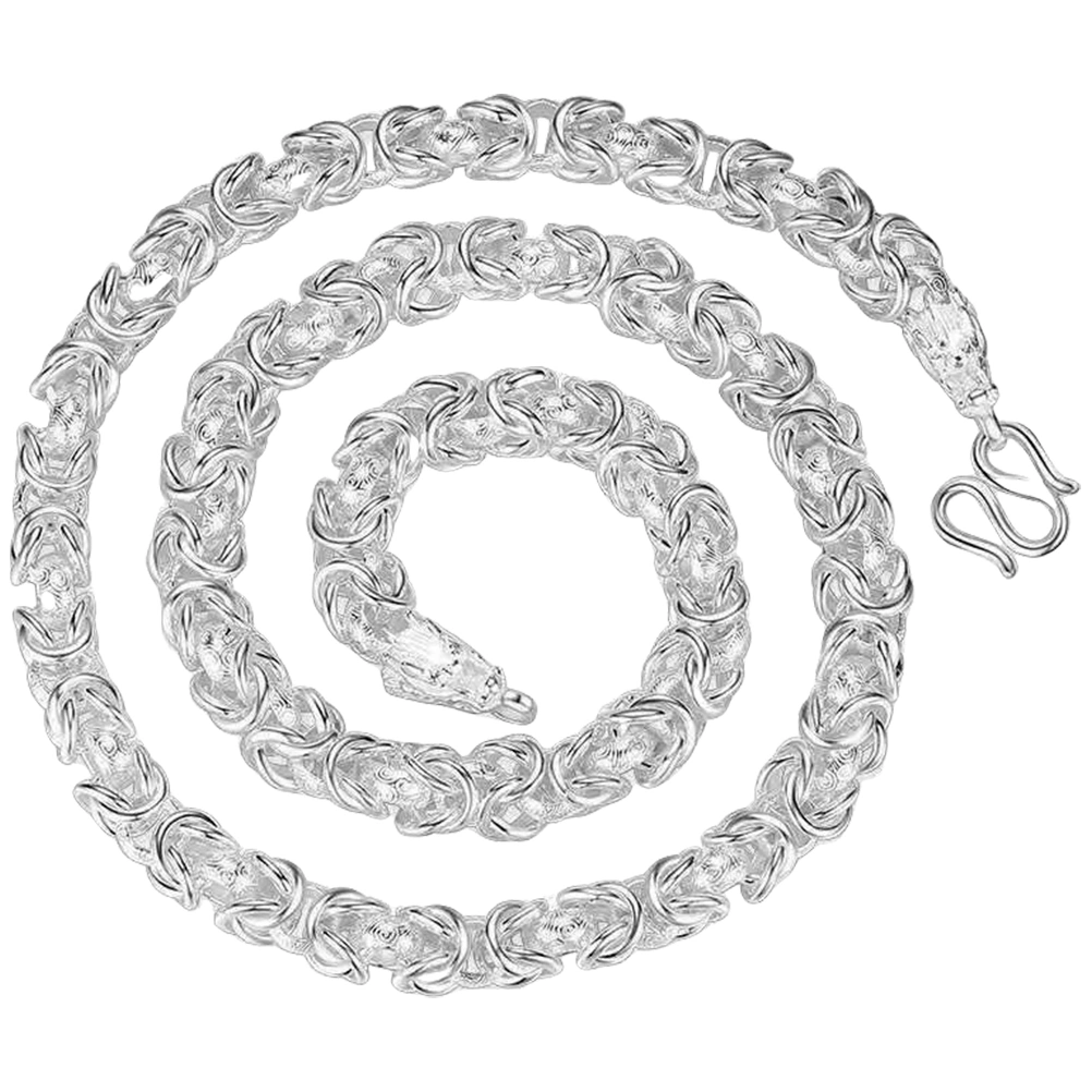 Dragon Necklace Chunky Necklace Silver Neck Chain Hip Hop Jewelry for Men