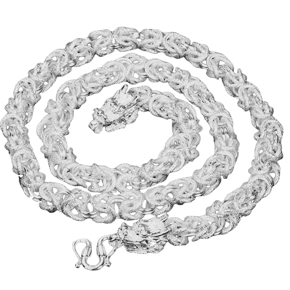 Dragon Necklace Chunky Necklace Silver Neck Chain Hip Hop Jewelry for Men