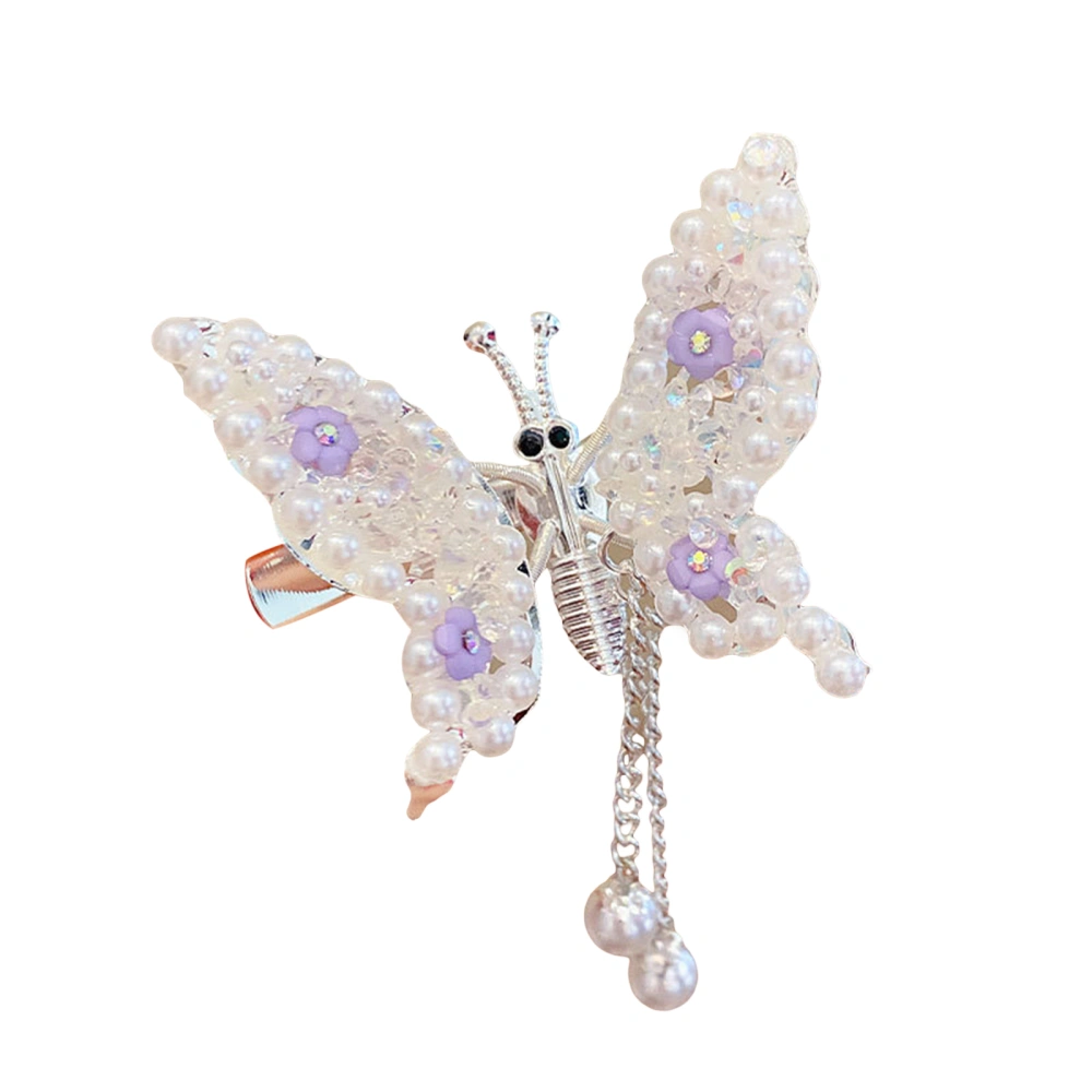 Butterfly Hair Clips for Girls Glitter Moving Wings Butterfly Clips Rhinestone Barrettes