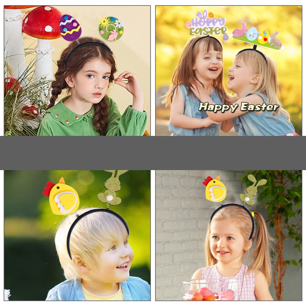 4pcs Easter Themed Design Hair Clasps Hair Bands Headbands Hair Ornaments