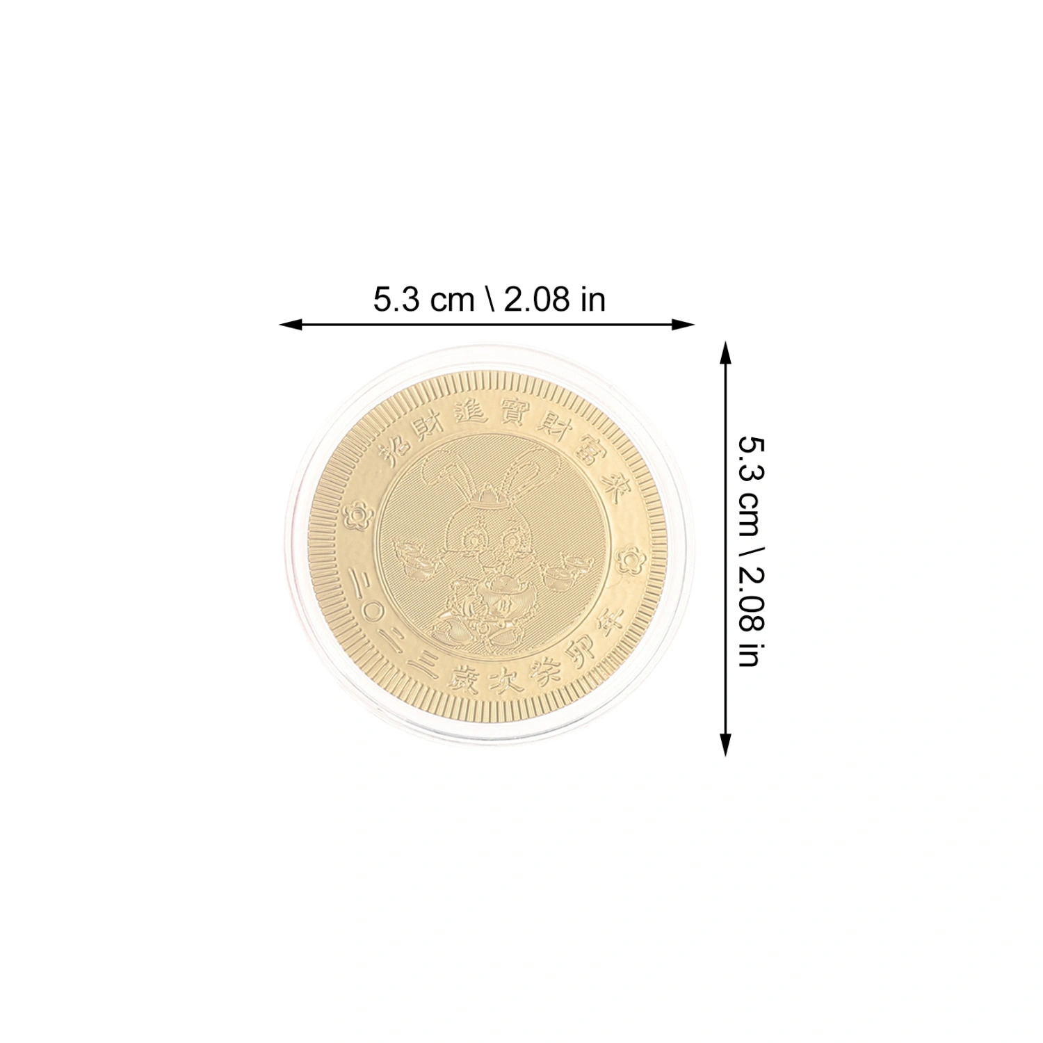10pcs Rabbit Year Commemorative Coins 2023 Souvenir Coins New Year Favors with Storage Pouches