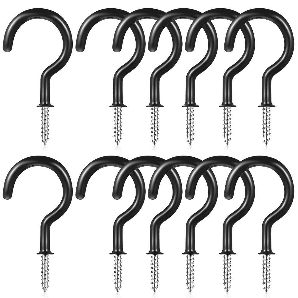 12 Pcs Ceiling Hooks Screw-in Ceiling Hooks Plant Hooks Cup Hooks Kitchen Hooks