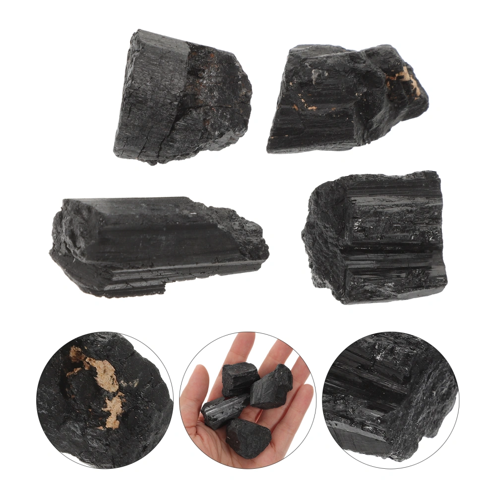 1 Bag Black Tourmaline Stone Natural Stone Tourmaline Rough Rock Decoration