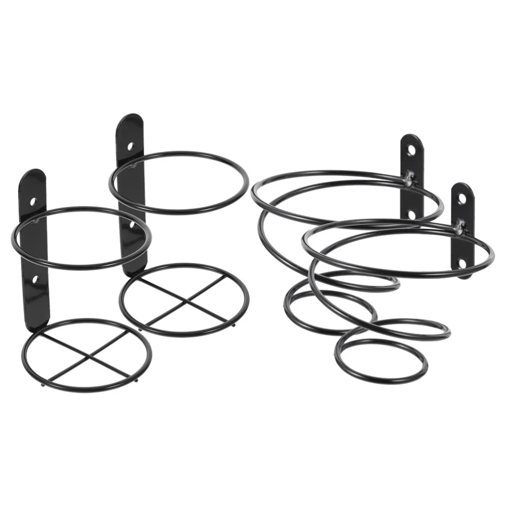 4Pcs Single Bottle Wall-Mounted Wine Rack Wine Bottle Display Rack Metal Hanging Wine Rack