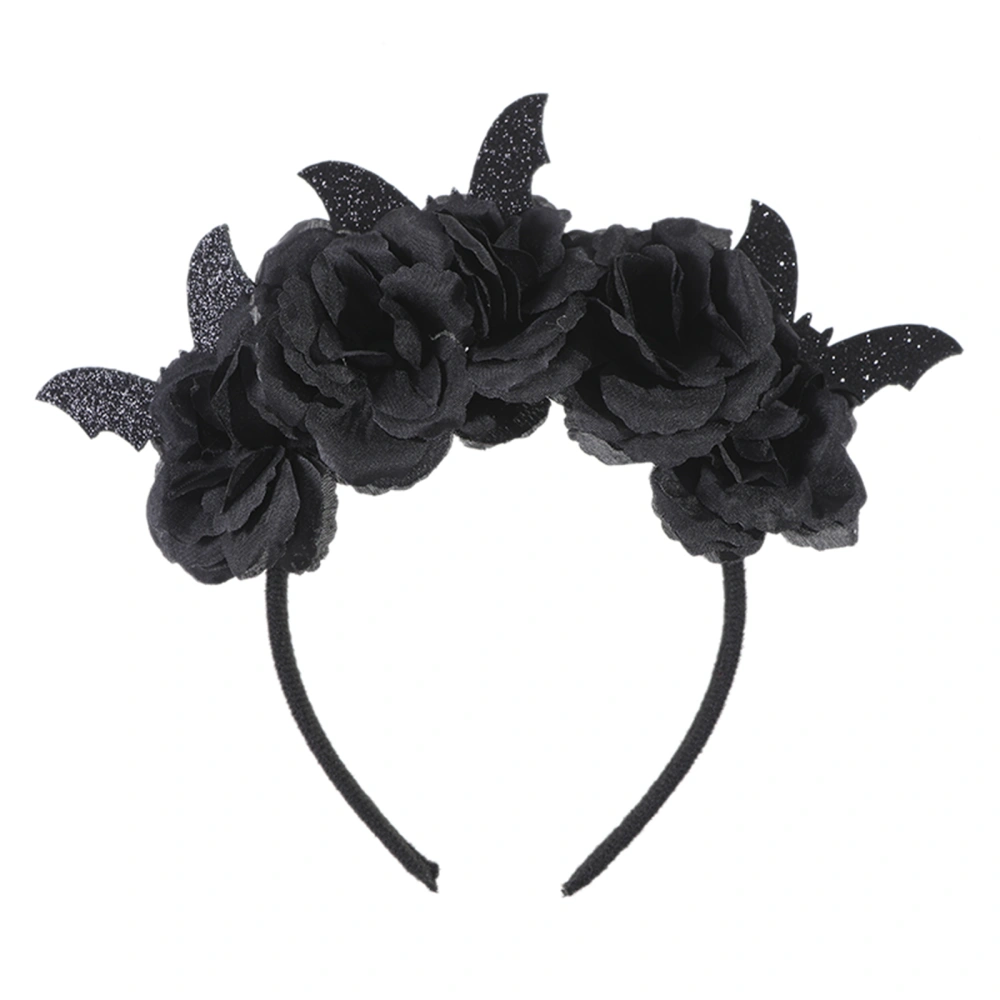 Halloween Women Rose Headband Flower Hair Band Headpiece Party Hair Accessories for Adults Costume Props