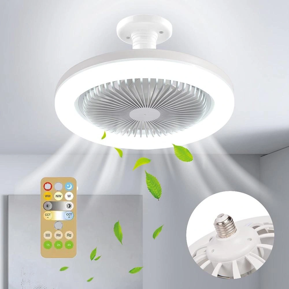 Ceiling Fans With Remote Control and Light 30W LED Lamp Fan Smart Ceiling Fan For Sitting Room Bedroom E27 Converter Base