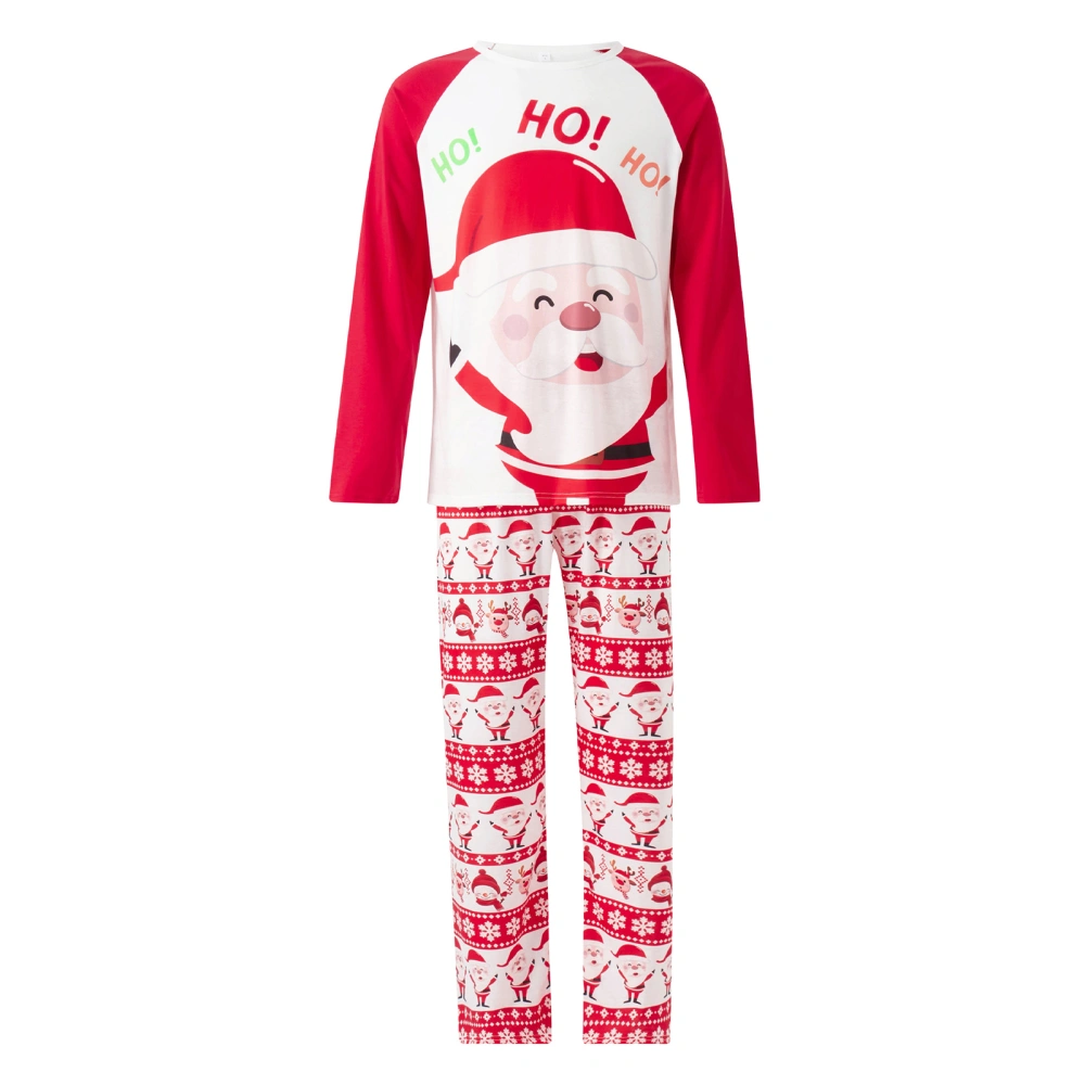 Long Sleeve O Neck Tops + Santa Claus Print Pants or Cartoon Jumpsuit