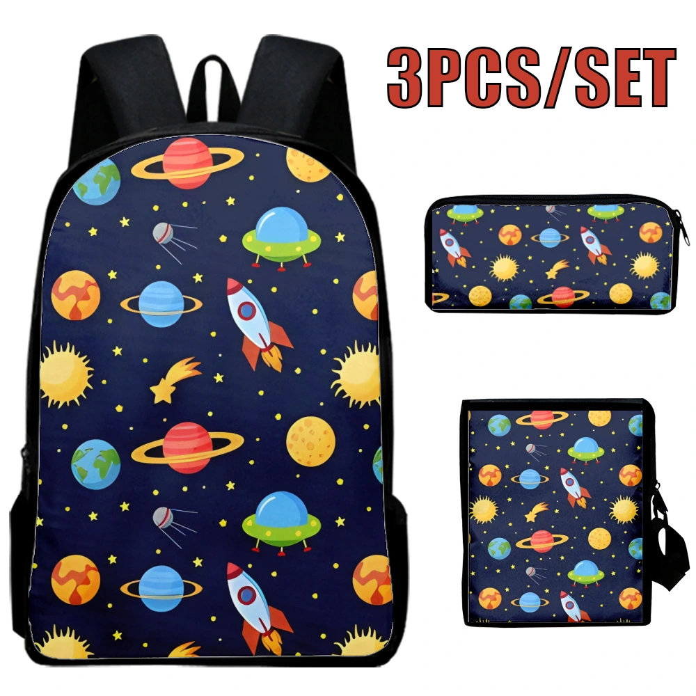 Universe Kids Schoolbag,College School Bag,Book Bags,Backpacks High School,Backpack For Girls Middle School,3PCS