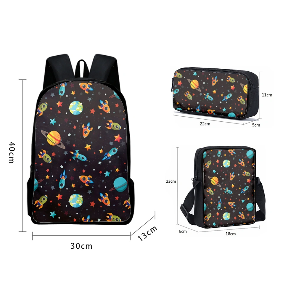 Space School Backpack,Cute School Bag,Back Pack,Back Pack For School Girls,Teenage Backpack Middle School Students,3PCS