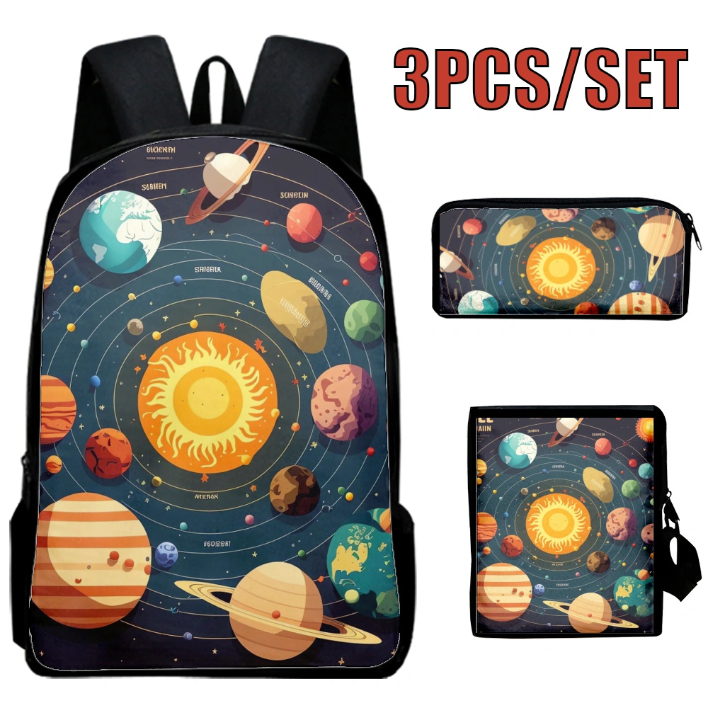 Universe School Backpack,Big School Backpack,Schoolbag,Backpacks For College Students,Middle School Backpack For Boys,3PCS