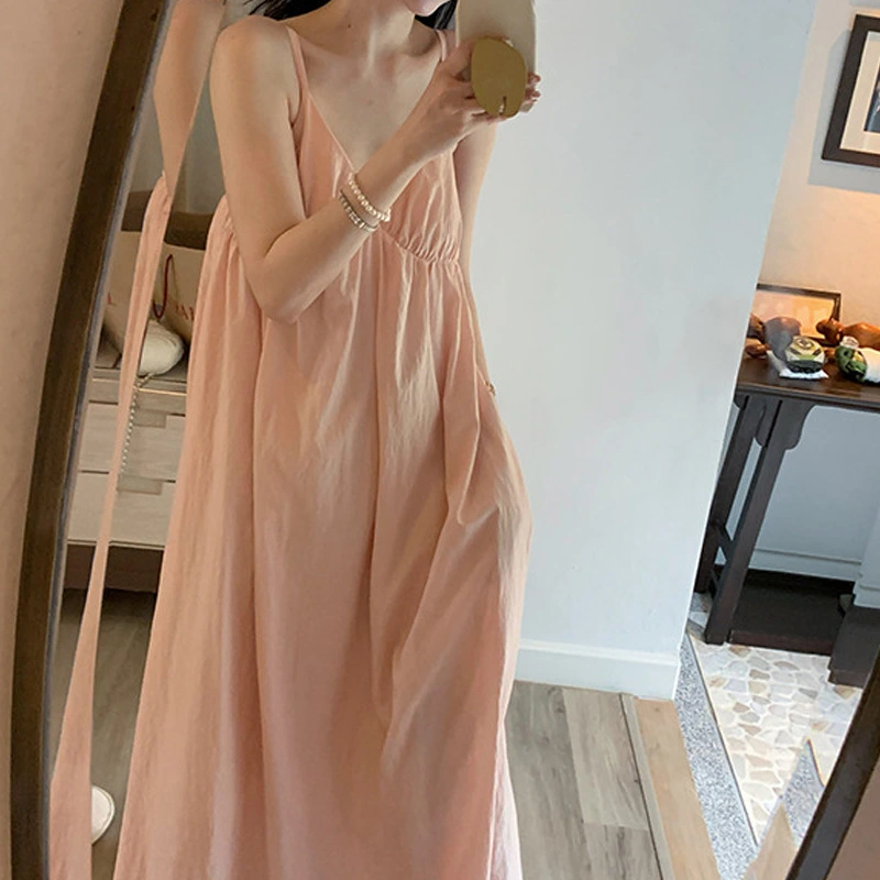 Peach Style Lace-up Holiday Short Dress Dress