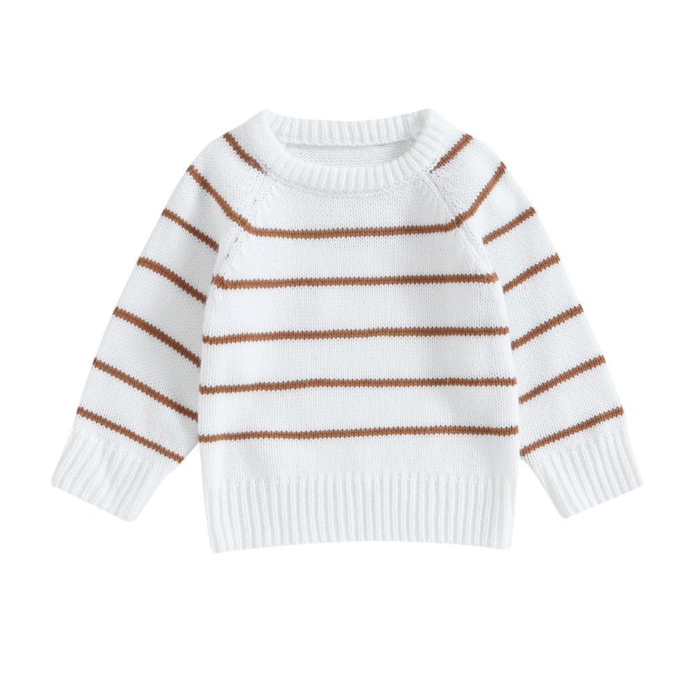 Toddler Baby Fall Sweater Stripe Print O-neck Sweatshirt Long Sleeve Tops Pullovers Fall Clothes for Boys Girls