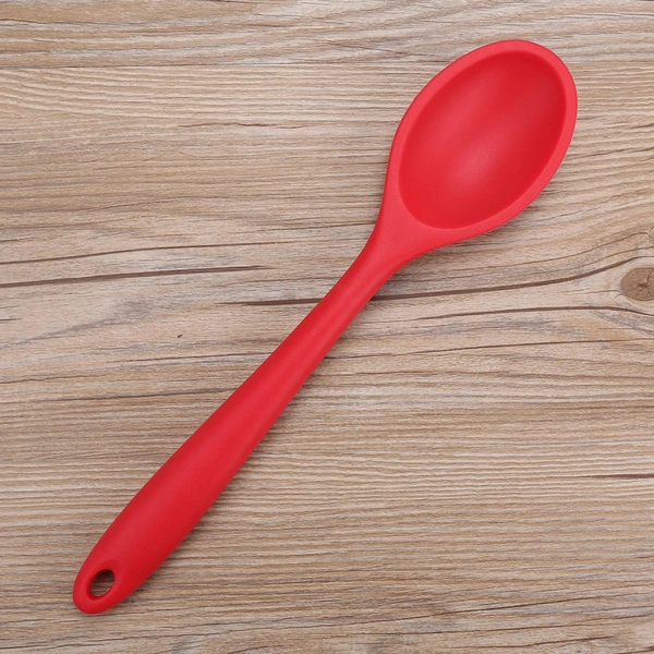 Silicone Long Handle Spoon Mixing Ladle Soup Spoon Cooking Kitchen Tools