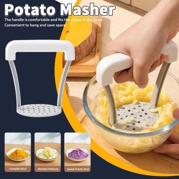 New Kitchen Gadget Potato Masher Press Cooking Tool Mashed Potatoes Pressure Fruit Vegetable Tools Press Fruit Crusher(1PC)