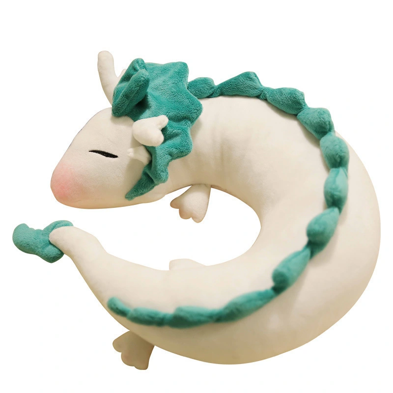 Anime Miyazaki Hayao Spirited Away Haku Cute Doll Plush Toy Pillow Neck U-Shape Cute Softs