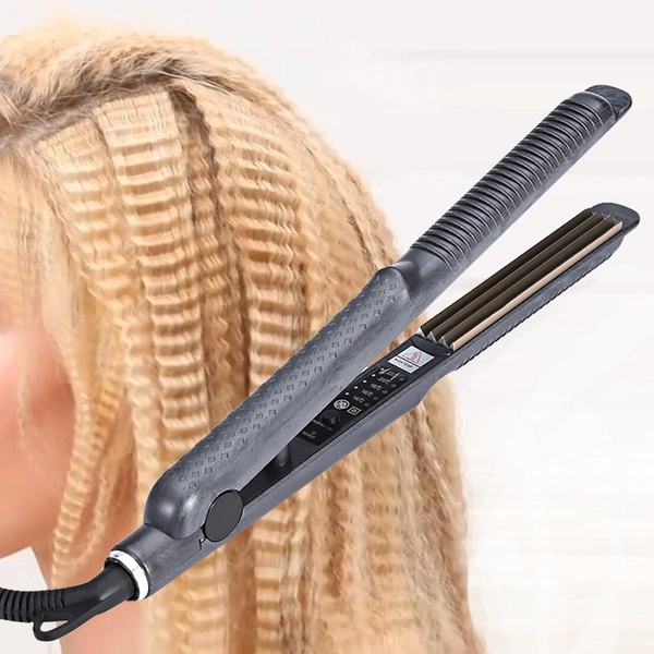 Pro Electronic Hair Crimping Irons Curler Straighteners Temperature Control Titanium Corrugated Crimper Waves Iron Tools