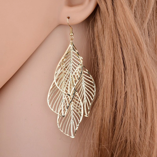 Delysia King Hollow leaf earrings