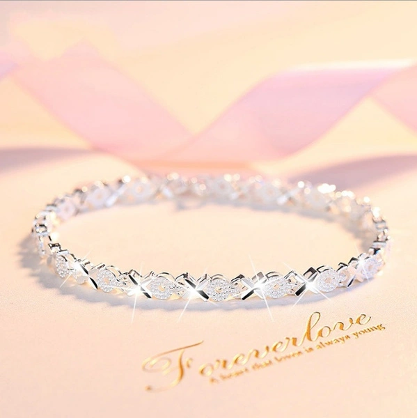 925 Sterling Silver Bracelet Female Simple Personality Creative Silver Bracelet Fashion Jewelry