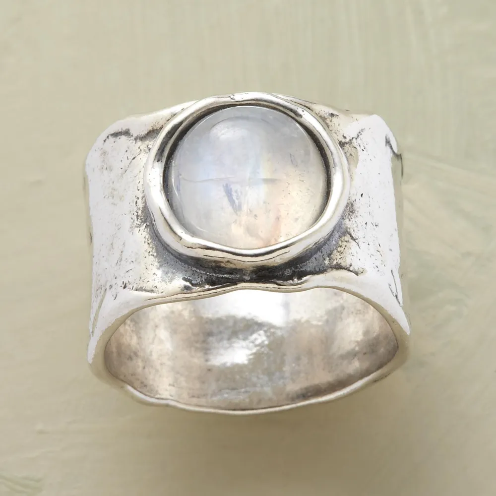 Vintage 925 Solid Sterling Silver Natural Gemstone Lunar Reflections Diamond Ring Wedding Engagement Fine Jewelry Gifts