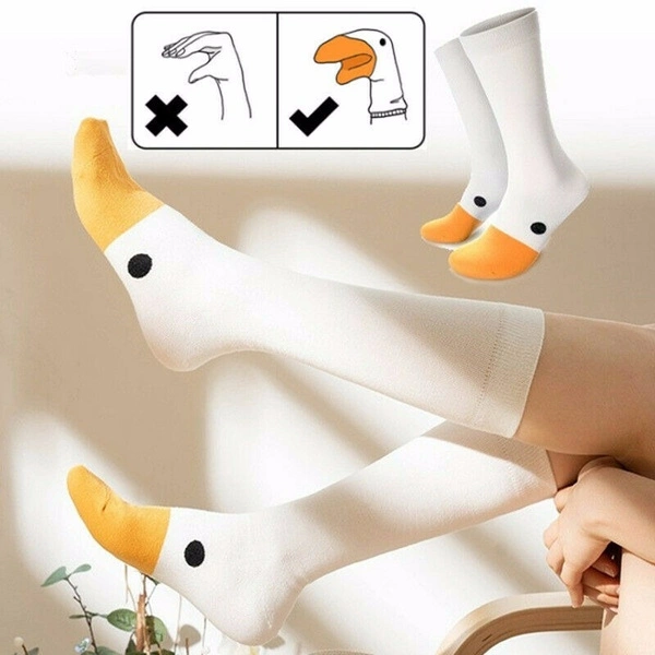 1Pair Untitled Goose Game Socks Animal Funny Unisex Casual Cottton Socks