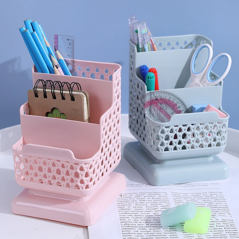 1pcs School Stationery Makeup Organizer Desktop Storage Box Container for Cosmetics Stationery Plastic Organizer Student Office Supply