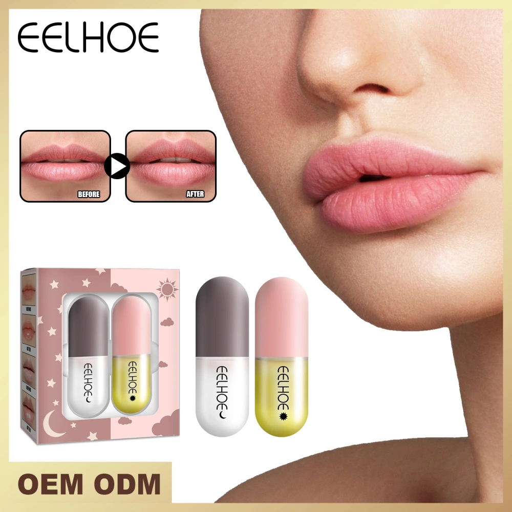 2Pcs/Set Full Lips Plumper Oil Moisturizing Repair Thin Lip Line Reduction Cosmetics Sexy Lip Plump Enhancer Makeup