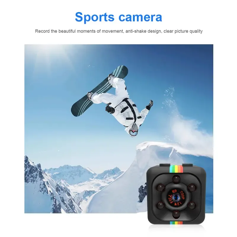 Portable HD 720P Mini Wifi Camera: Battery-Powered Outdoor Sports DV/IR Shooting Camcorder for Smart Home Video Surveillance with Night Vision, Motion Detection & Direct Video Recording!