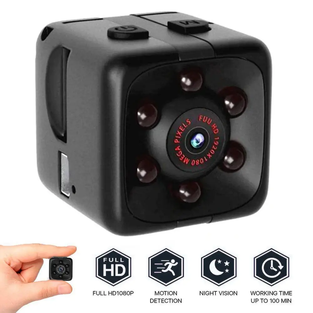 Mini Wireless Security Camera, Full HD 1080P Portable Small HD Cam With Night VI-sion, Video Record And Motion Detection For Home, Car