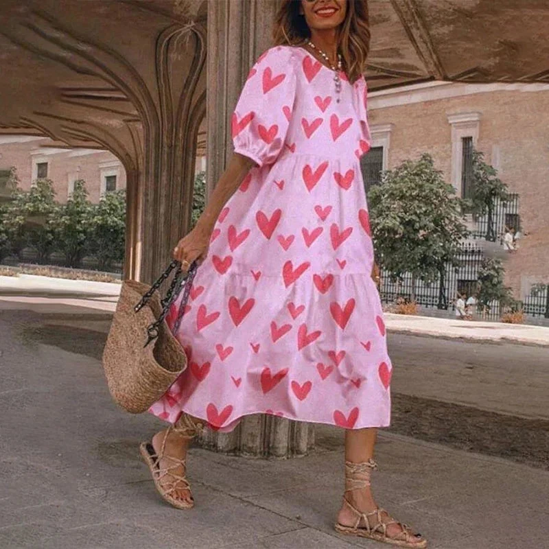 Women's Plus Size Round Neck Dress