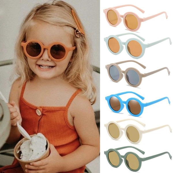 Fashion Retro Sun Glasses Round Frame Outdoor Toddler Sunglasses Eyewear for Children Kids Sunglasses Beach Protection Glasses