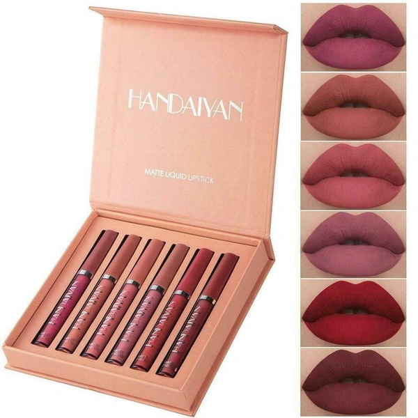 6Pcs Matte Lipstick Set Waterproof Long Lasting Lipstick Party Cosmetic Make Up